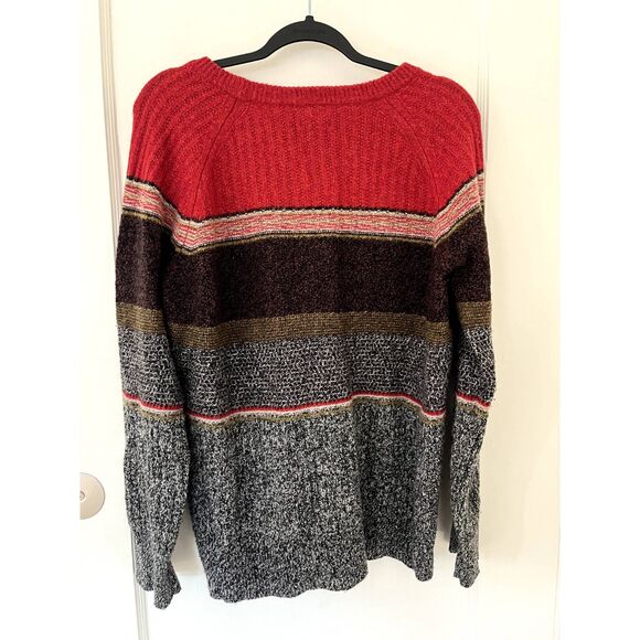 Womens Roots Colorblock Wool Sweater Size L - Picture 2 of 6